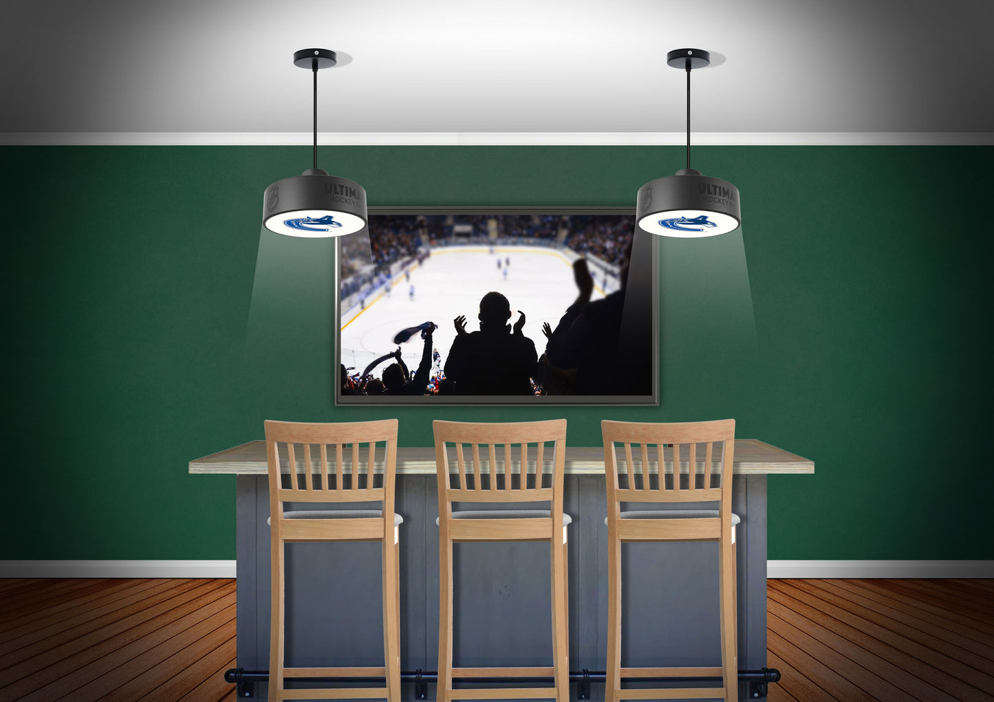 Vancouver Canucks® Hockey Puck Light Fixture