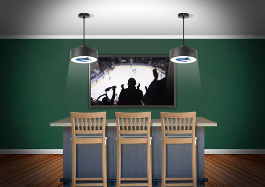 Vancouver Canucks® Hockey Pendant Puck Light Fixture