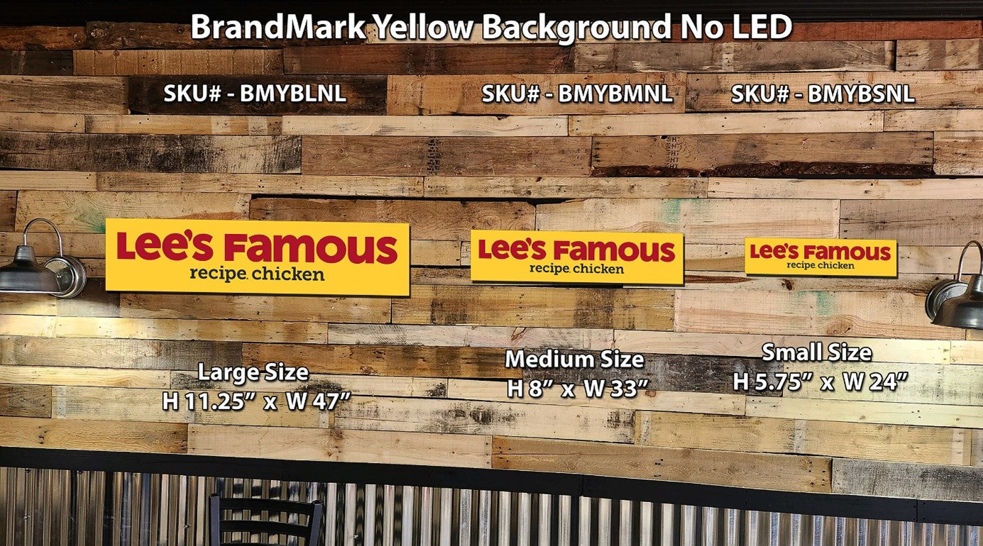 Lee's Famous Recipe Chicken - BrandMark Yellow Background