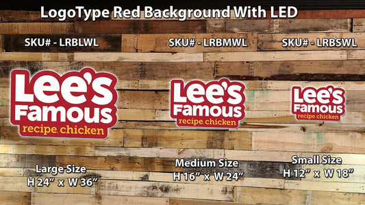 Lee's Famous Recipe Chicken - Logotype Red Background