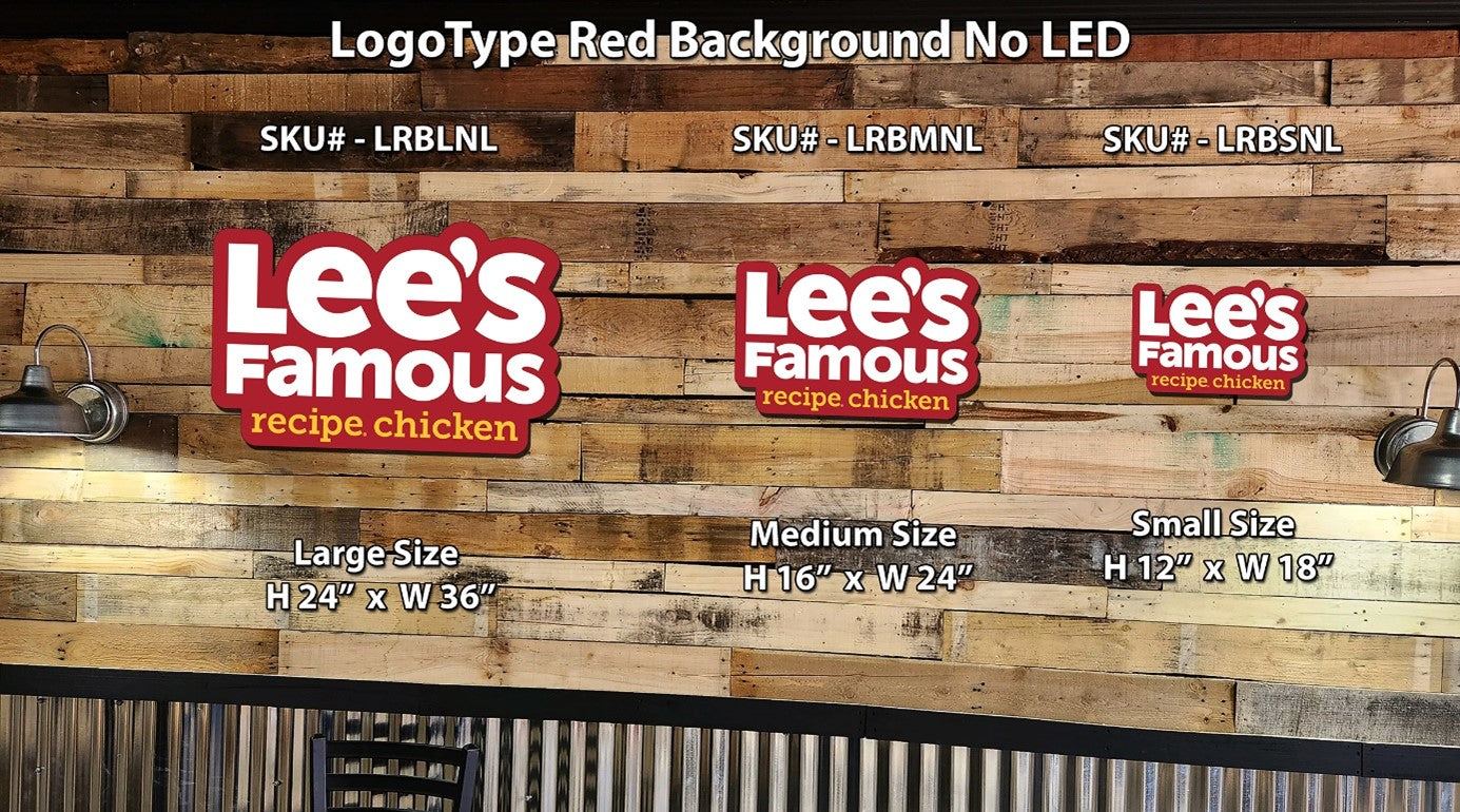 Lee's Famous Recipe Chicken - Logotype Red Background