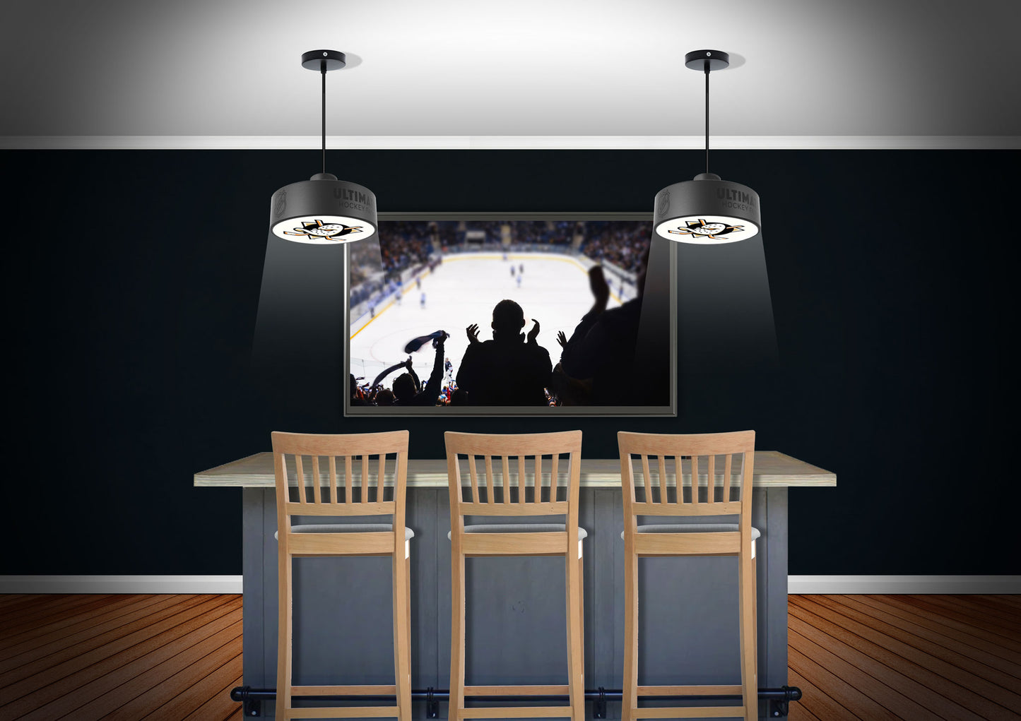 Anaheim Ducks® Hockey Pendant Puck Light Fixture