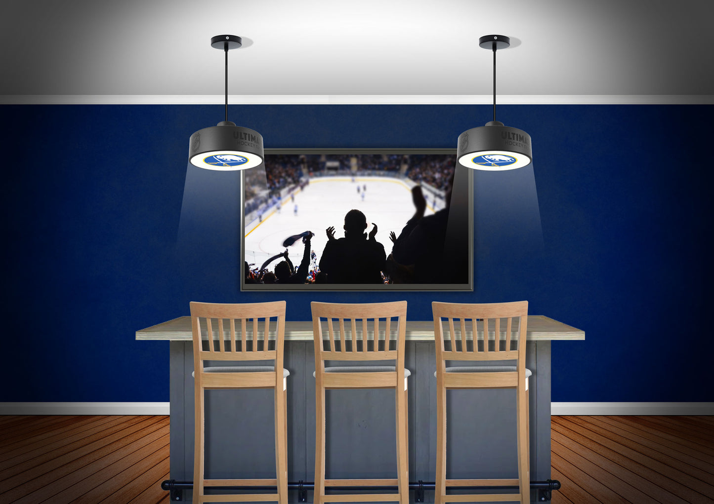 Buffalo Sabres® Hockey Pendant Puck Light Fixture
