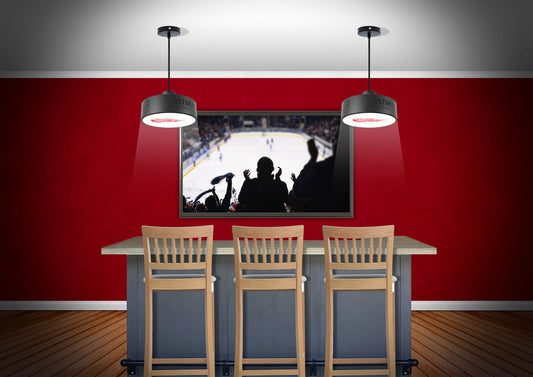 Detroit Red Wings® Hockey Pendant Puck Light Fixture