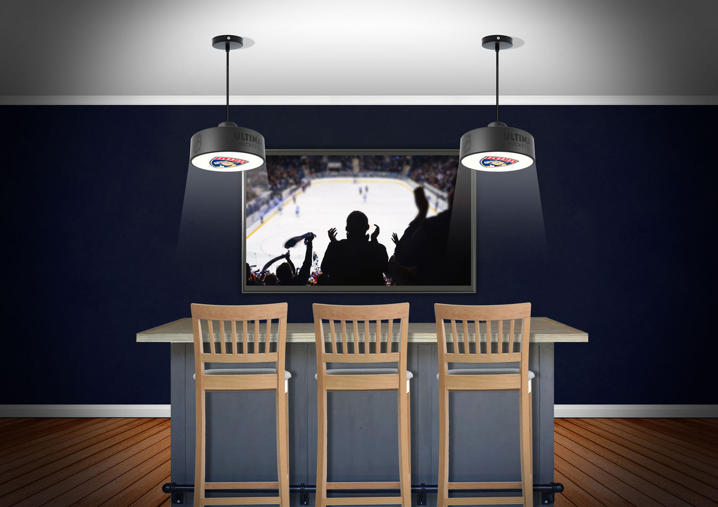 Florida Panthers® Hockey Pendant Puck Light Fixture