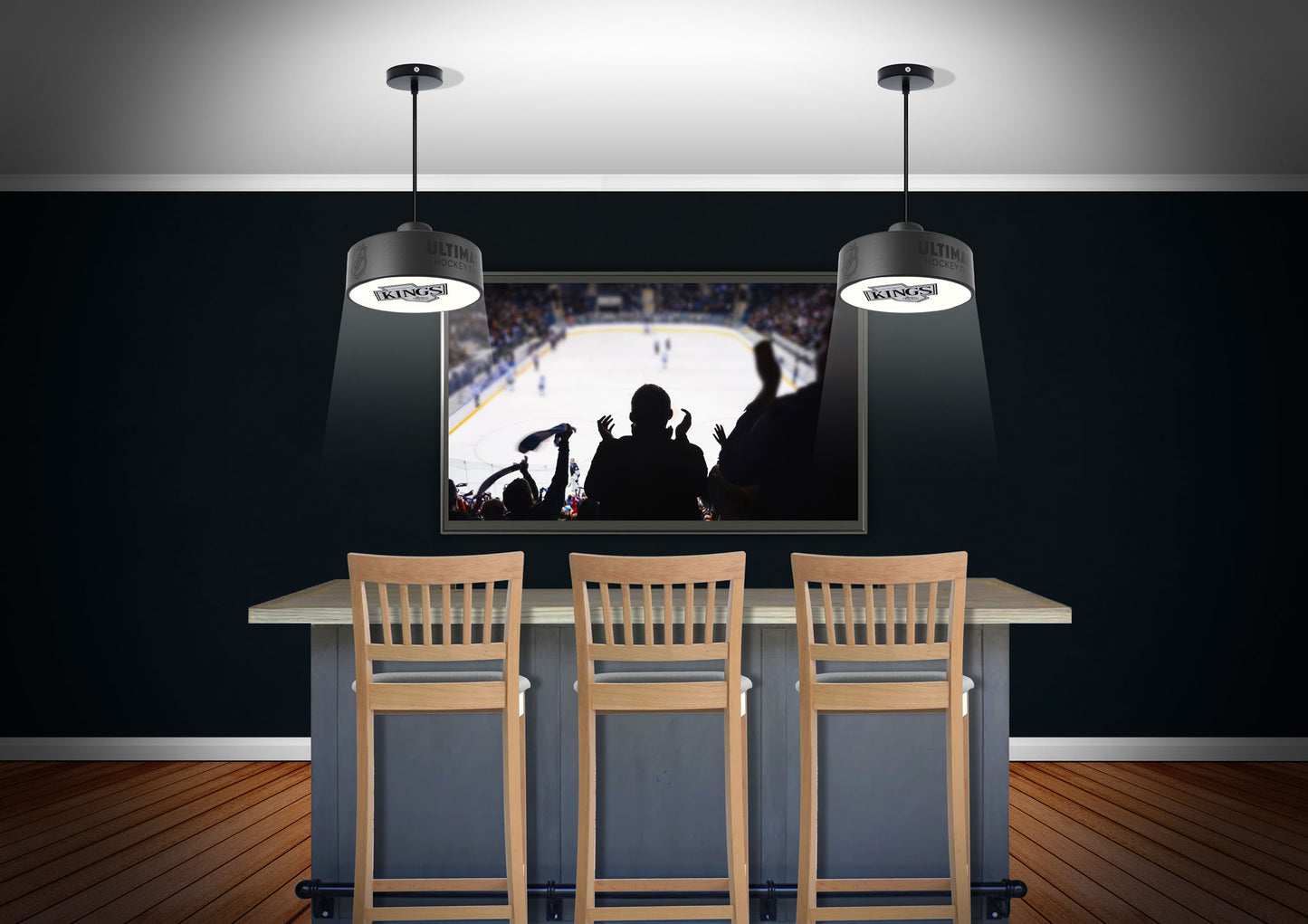 LA Kings® Hockey Pendant Puck Light Fixture