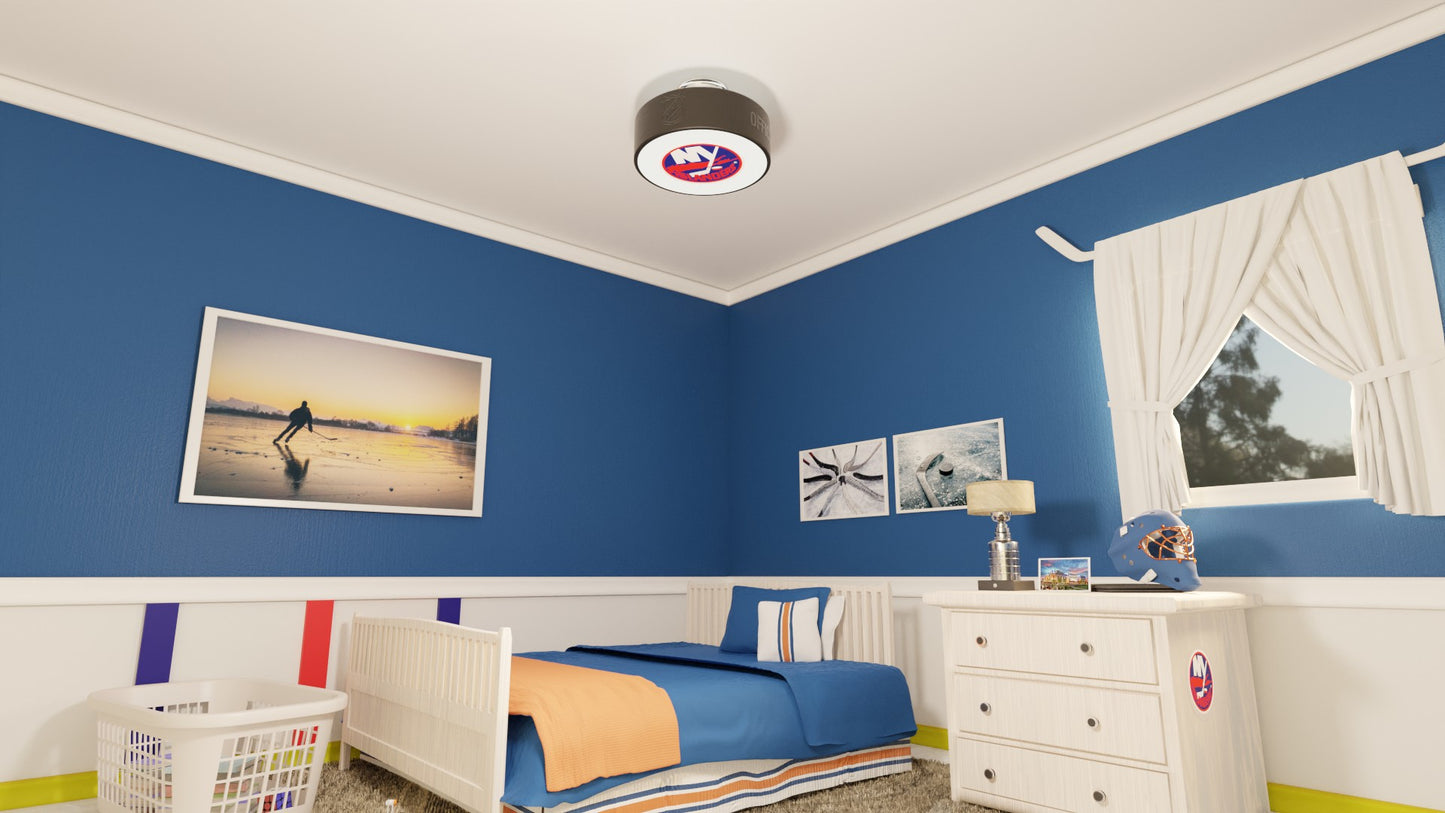 New York Islanders® Hockey Flush Mount Puck Light Fixture