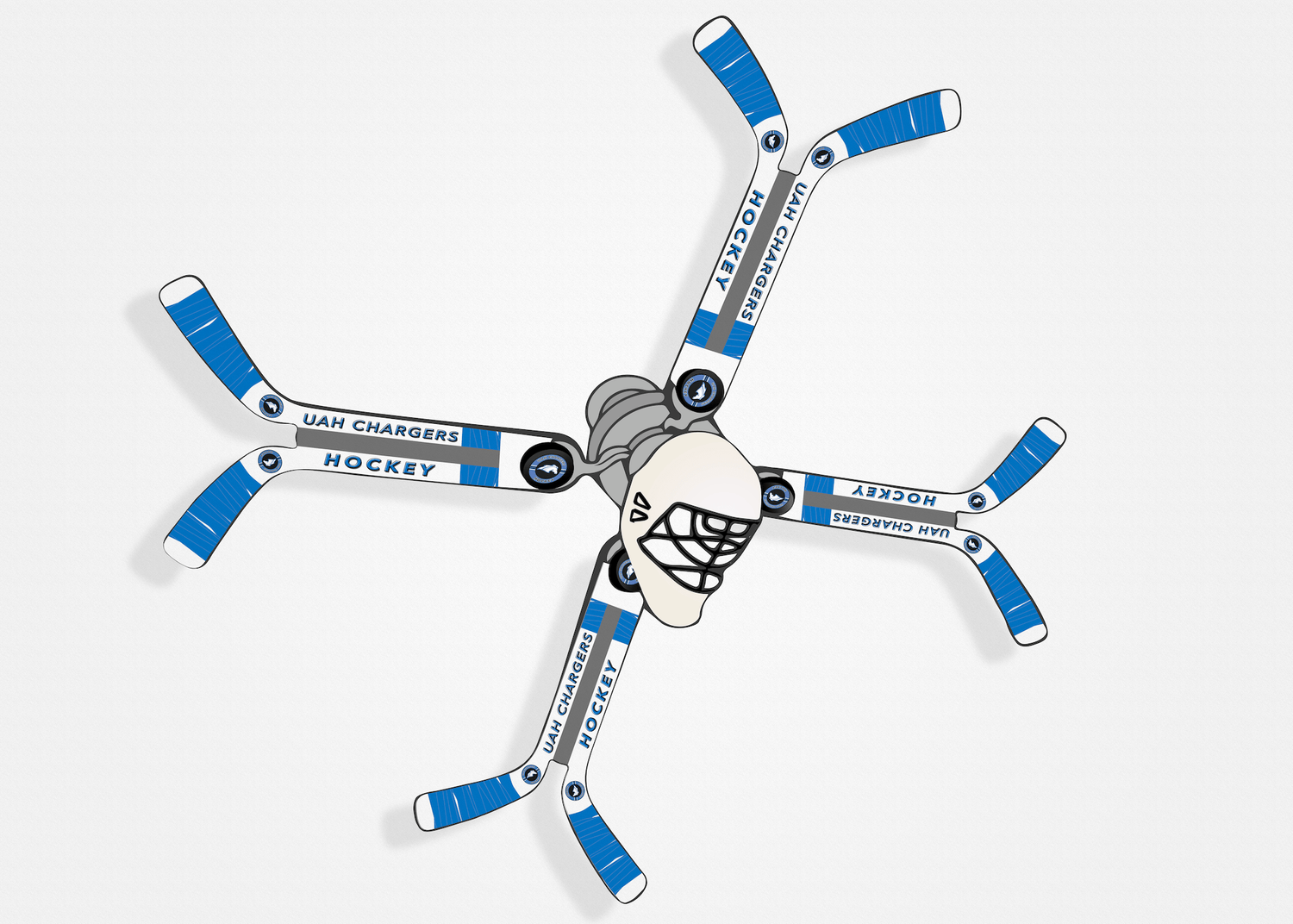 UAH Chargers Hockey Commemorative Fan - Ultimate Hockey Ceiling Fans