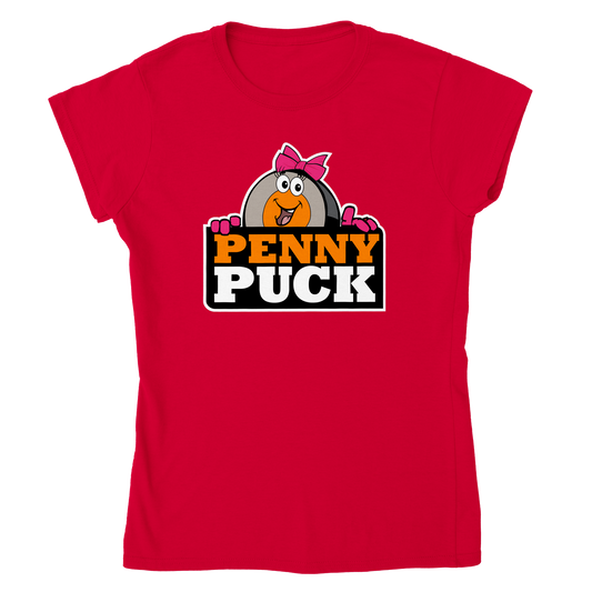 Penny Puck Peek Classic Womens Crewneck T-shirt