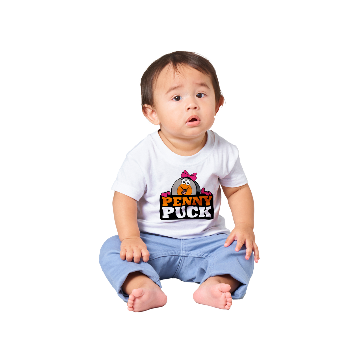 Penny Puck Peek Classic Baby Crewneck T-shirt