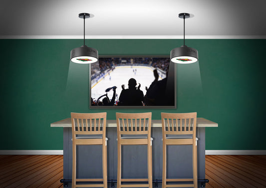 Minnesota Wild® Hockey Pendant Puck Light Fixture