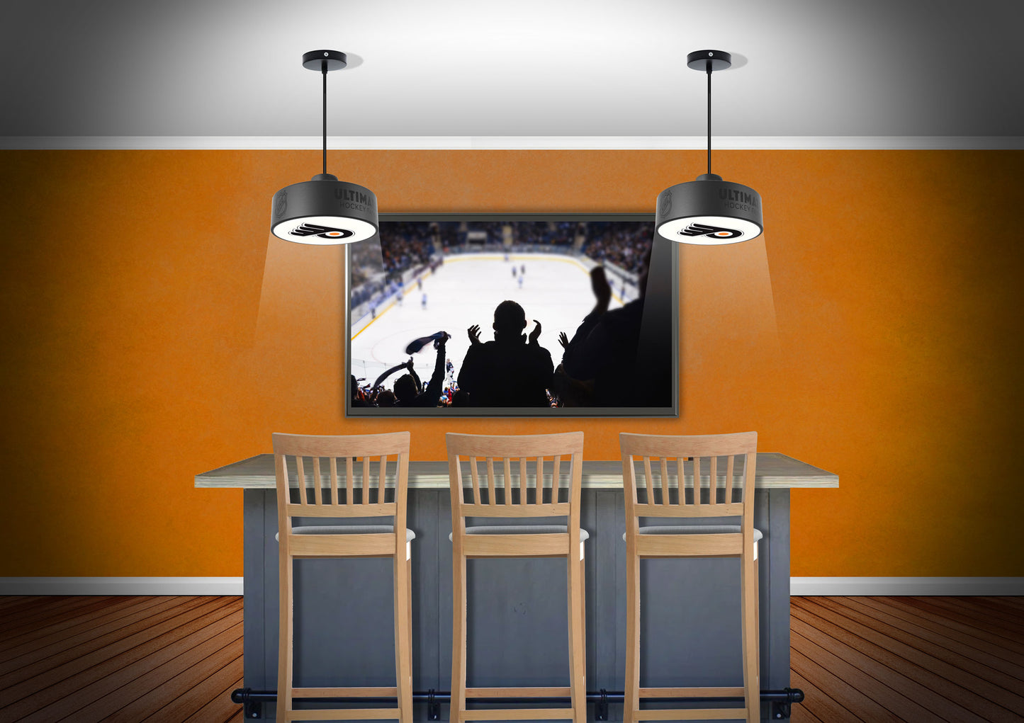 Philadelphia Flyers® Hockey Pendant Puck Light Fixture
