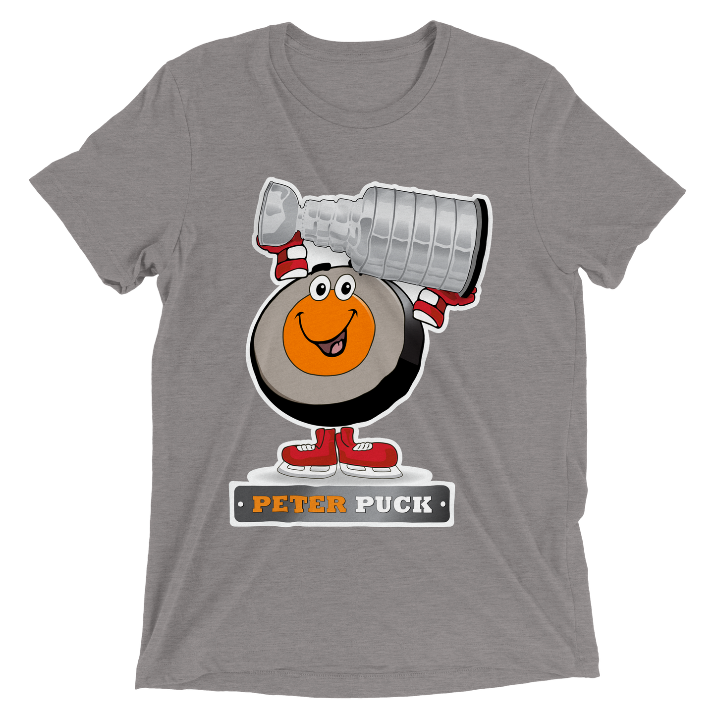 Peter Puck Stanley Cup Mens Triblend Crewneck T-shirt