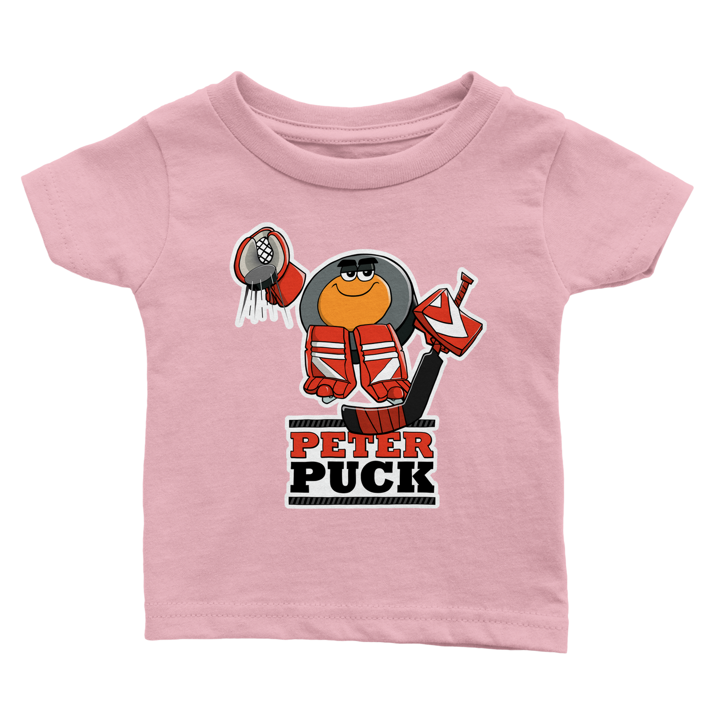 Peter Puck Plays Goalie Classic Baby Crewneck T-shirt