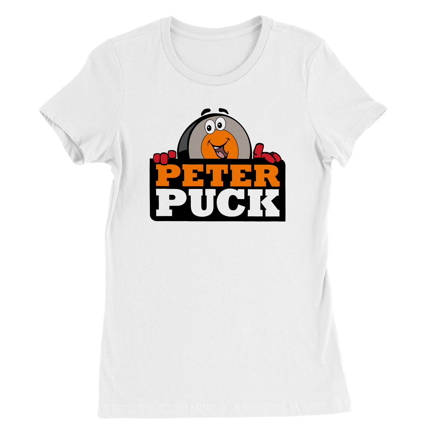 Peter Puck Peek Premium Womens Crewneck T-shirt