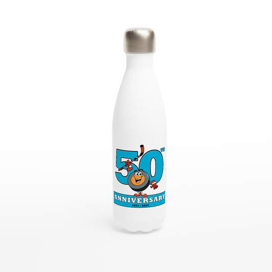 Peter's 50th Anniversary White 17oz Stainless Steel Water Bottle
