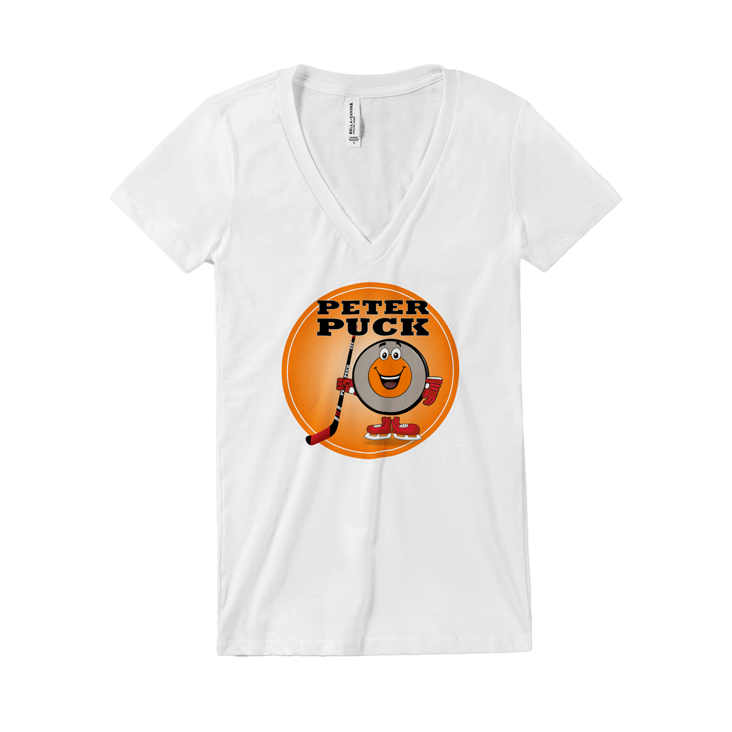 Peter Puck Sunshine Premium Womens V-Neck T-shirt