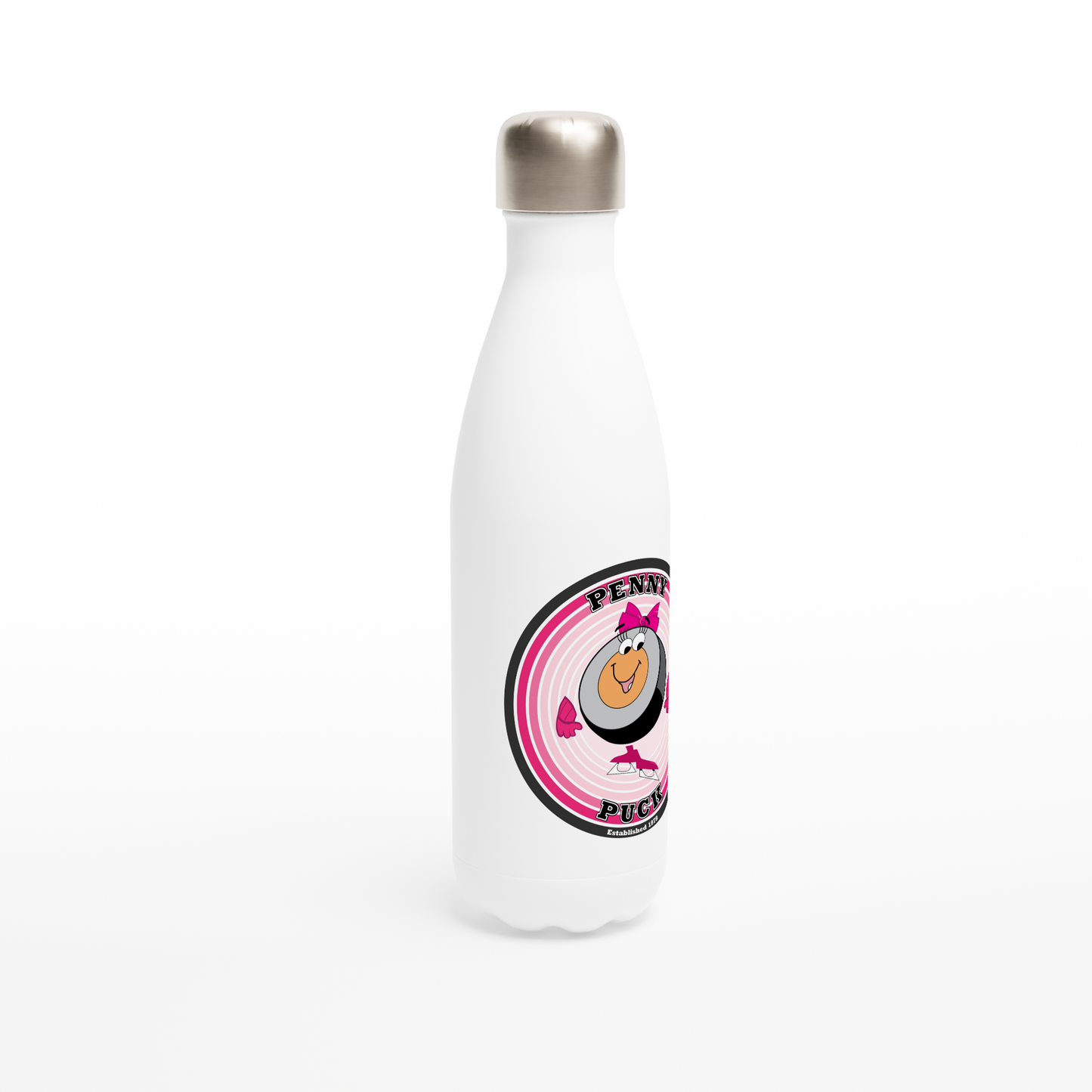 Penny Puck EST. 1978 White 17oz Stainless Steel Water Bottle