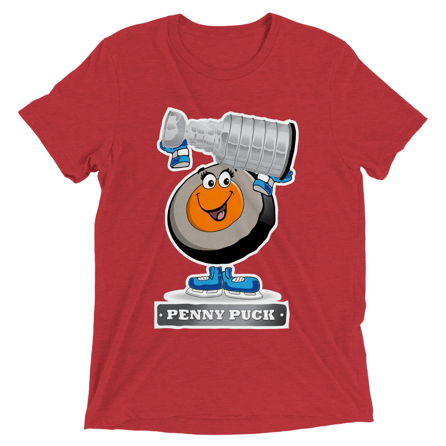 Penny Puck Stanley Cup Mens Triblend Crewneck T-shirt