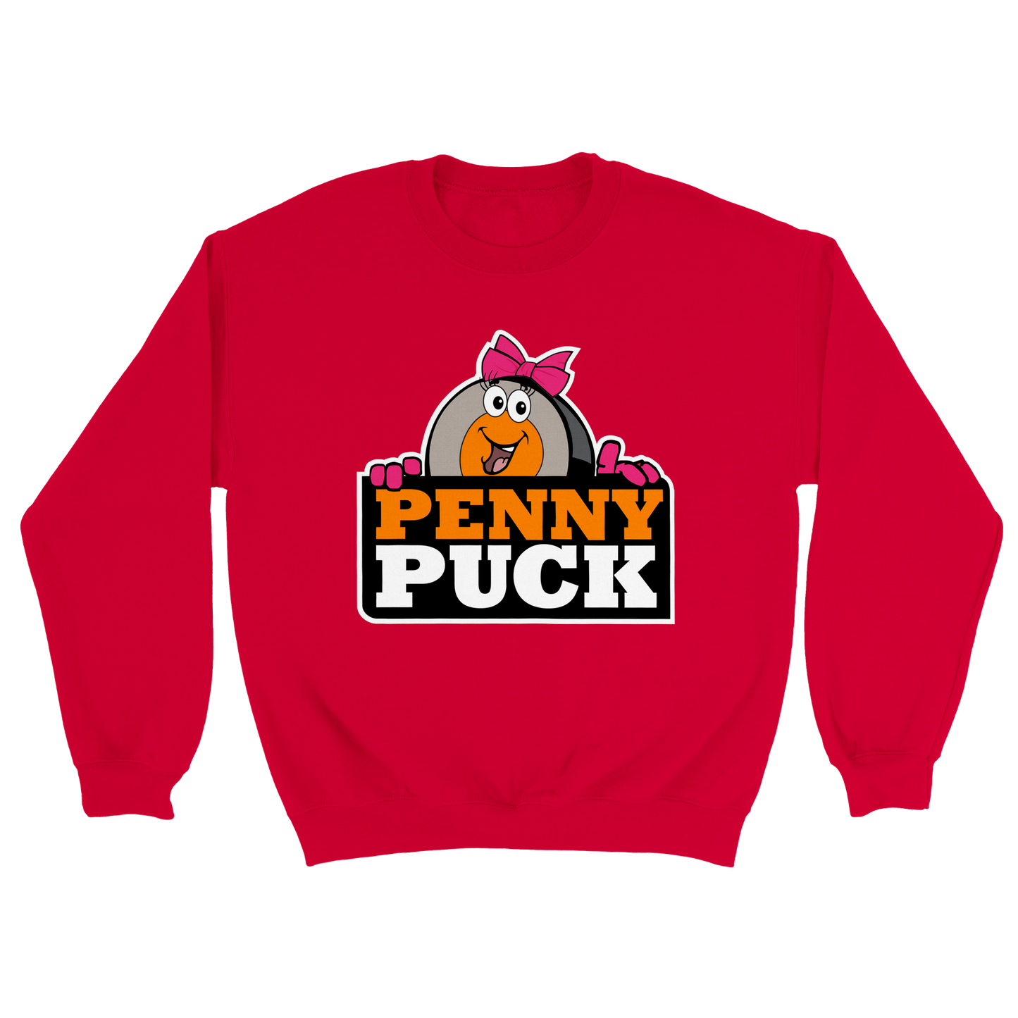 Penny Puck Peek Mens Classic Crewneck Sweatshirt