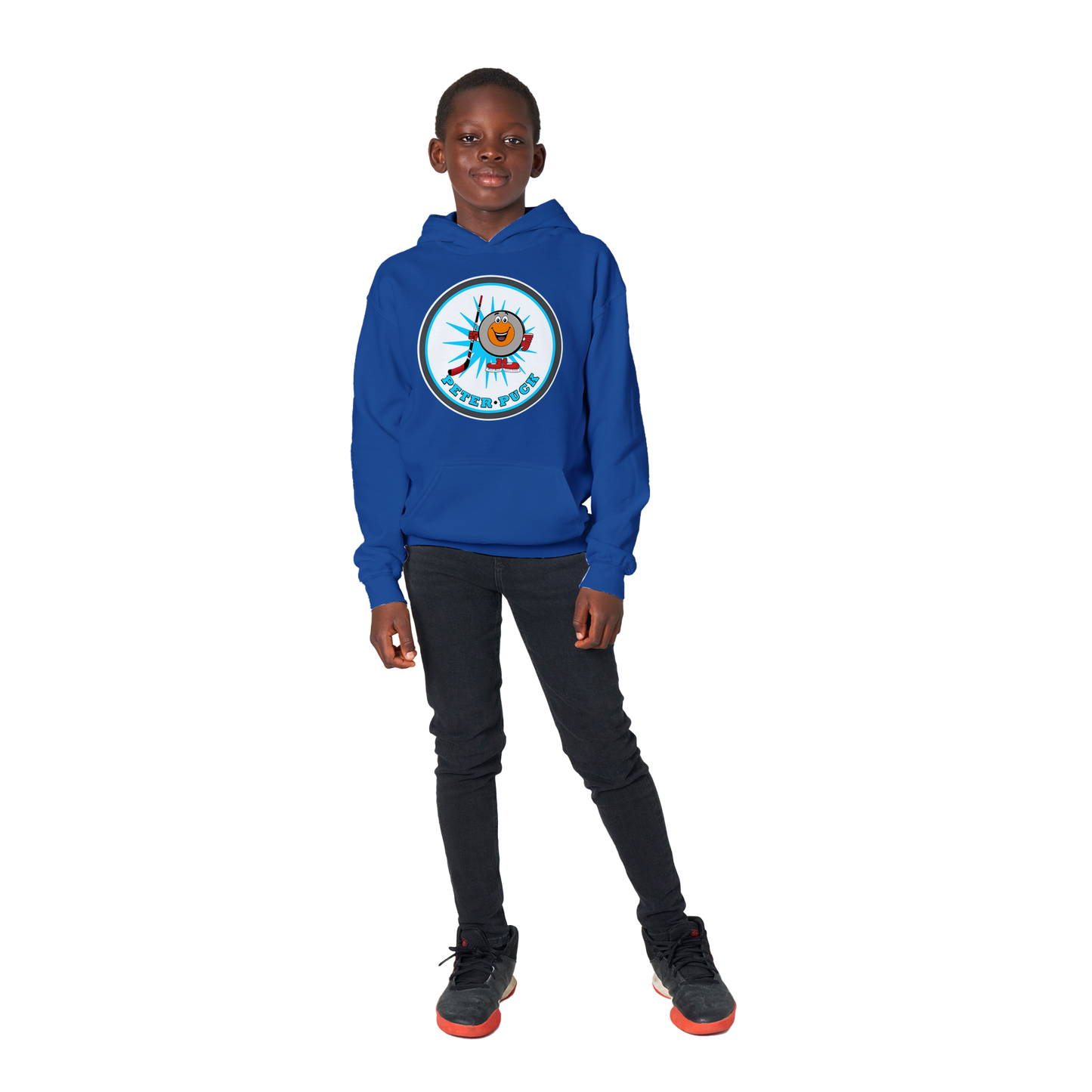 Peter Puck Pose Classic Kids Pullover Hoodie