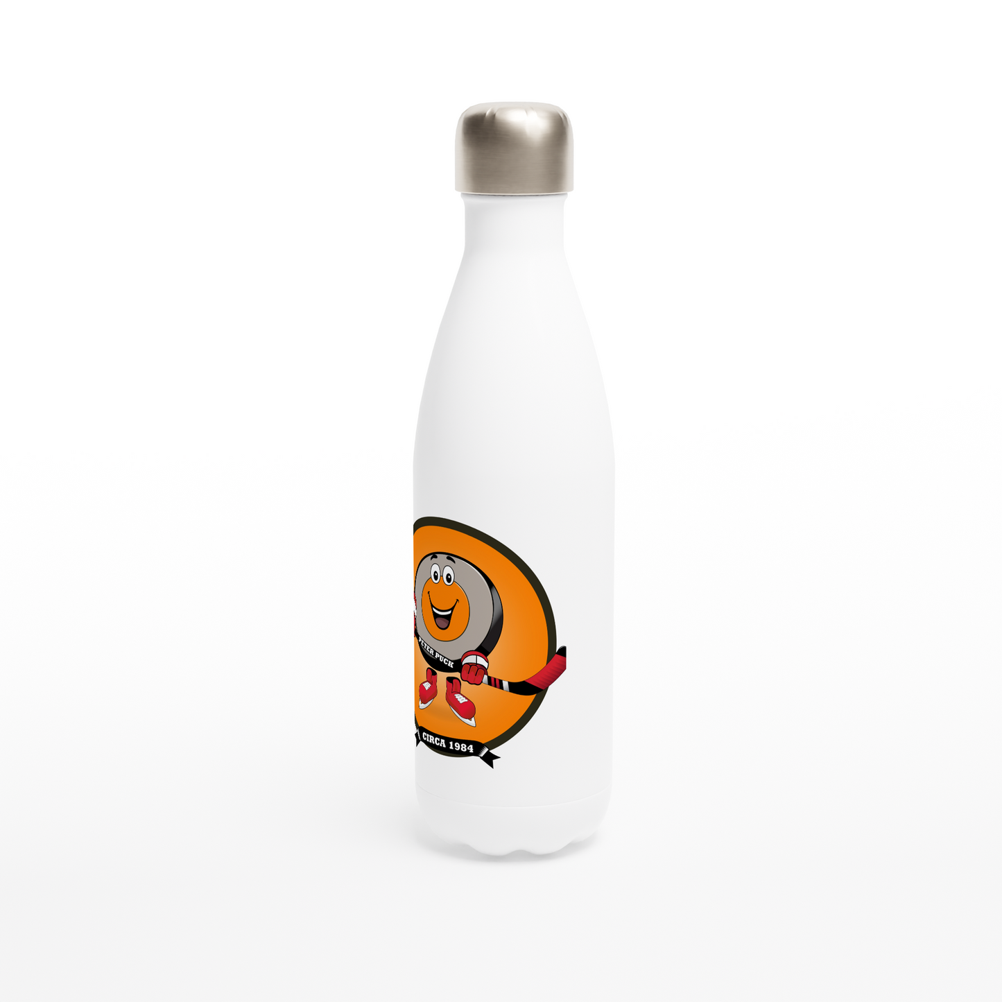 Peter Puck 1984 Vintage White 17oz Stainless Steel Water Bottle