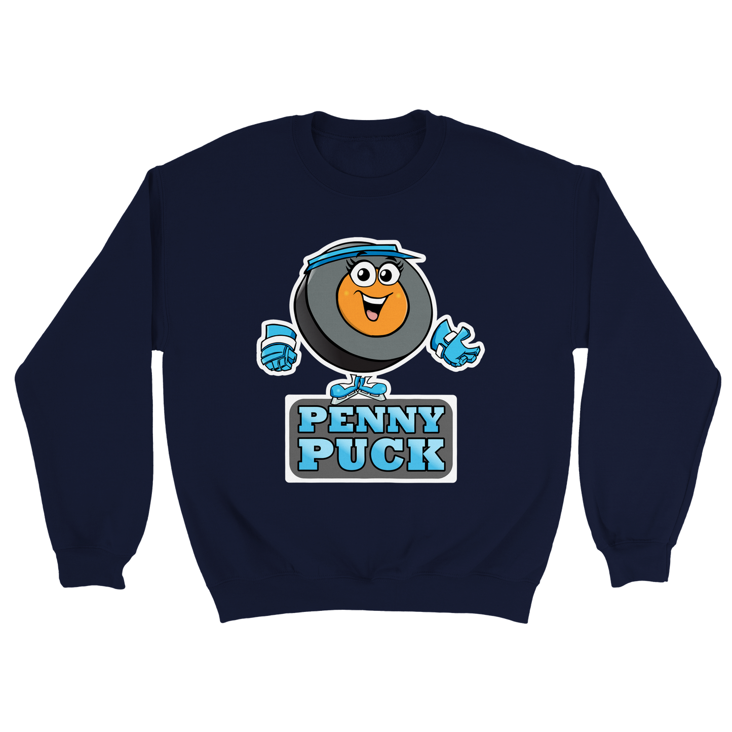 Hey Penny Puck Mens Classic Crewneck Sweatshirt