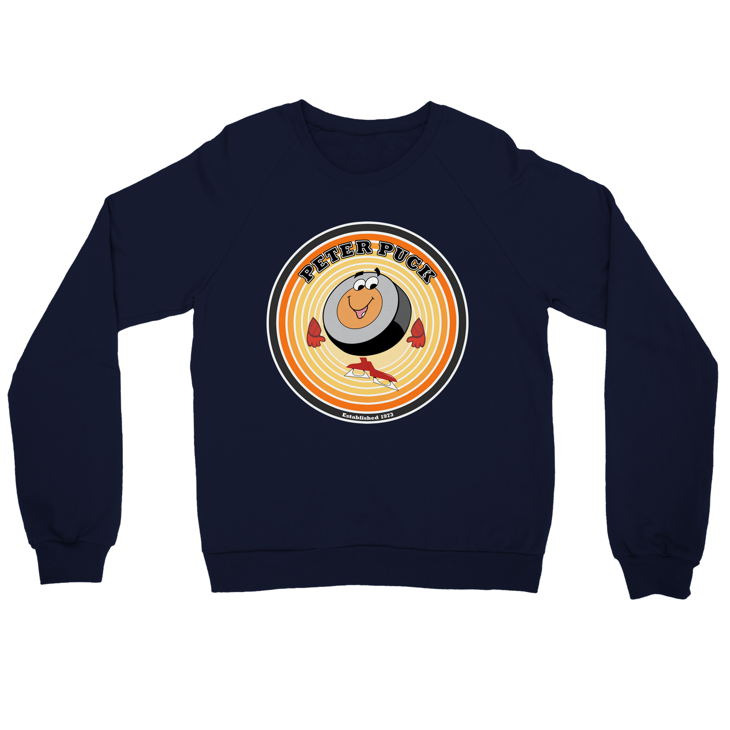 Peter Puck EST. 1973 Mens Premium Crewneck Sweatshirt
