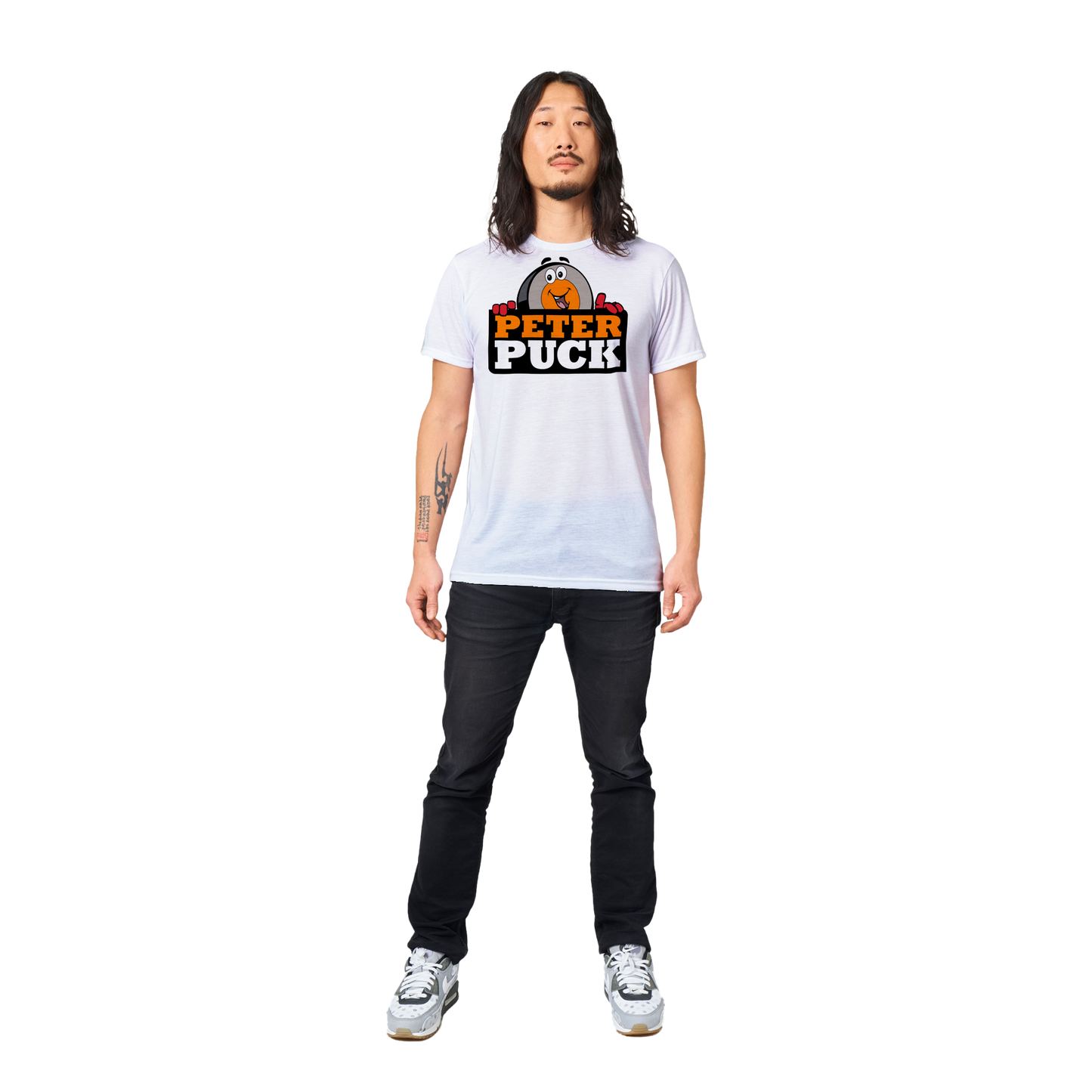 Peter Puck Peek Mens Performance Crewneck T-shirt