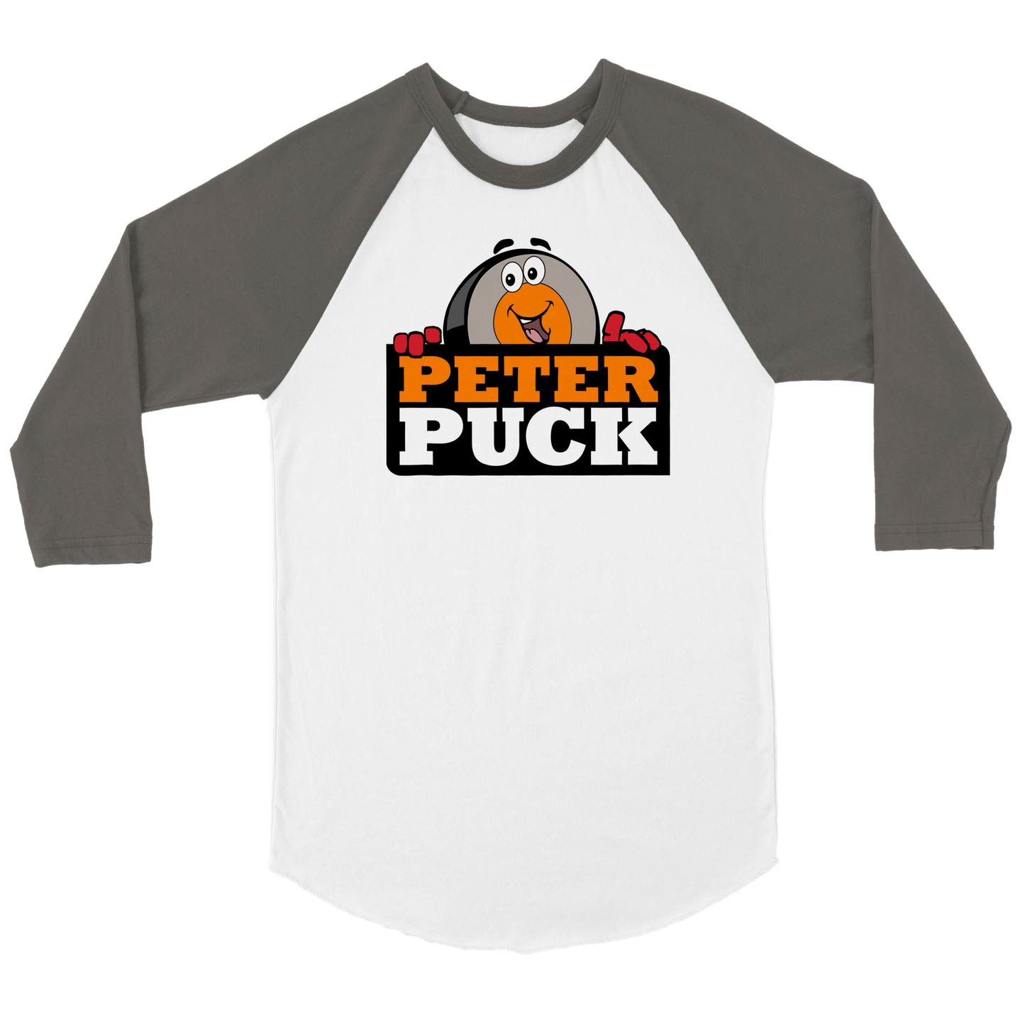 Peter Puck Peek Mens 3/4 sleeve Raglan T-shirt