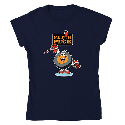 Hey Peter Puck Classic Womens Crewneck T-shirt