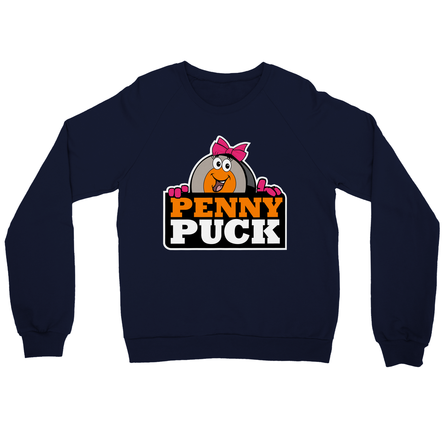 Penny Puck Peek Mens Premium Crewneck Sweatshirt