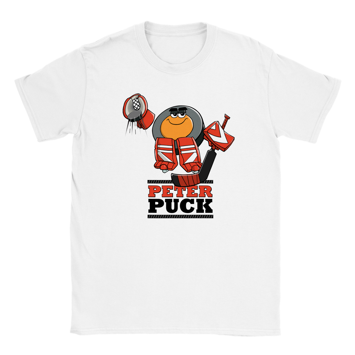 Peter Puck Plays Goalie Classic Kids Crewneck T-shirt