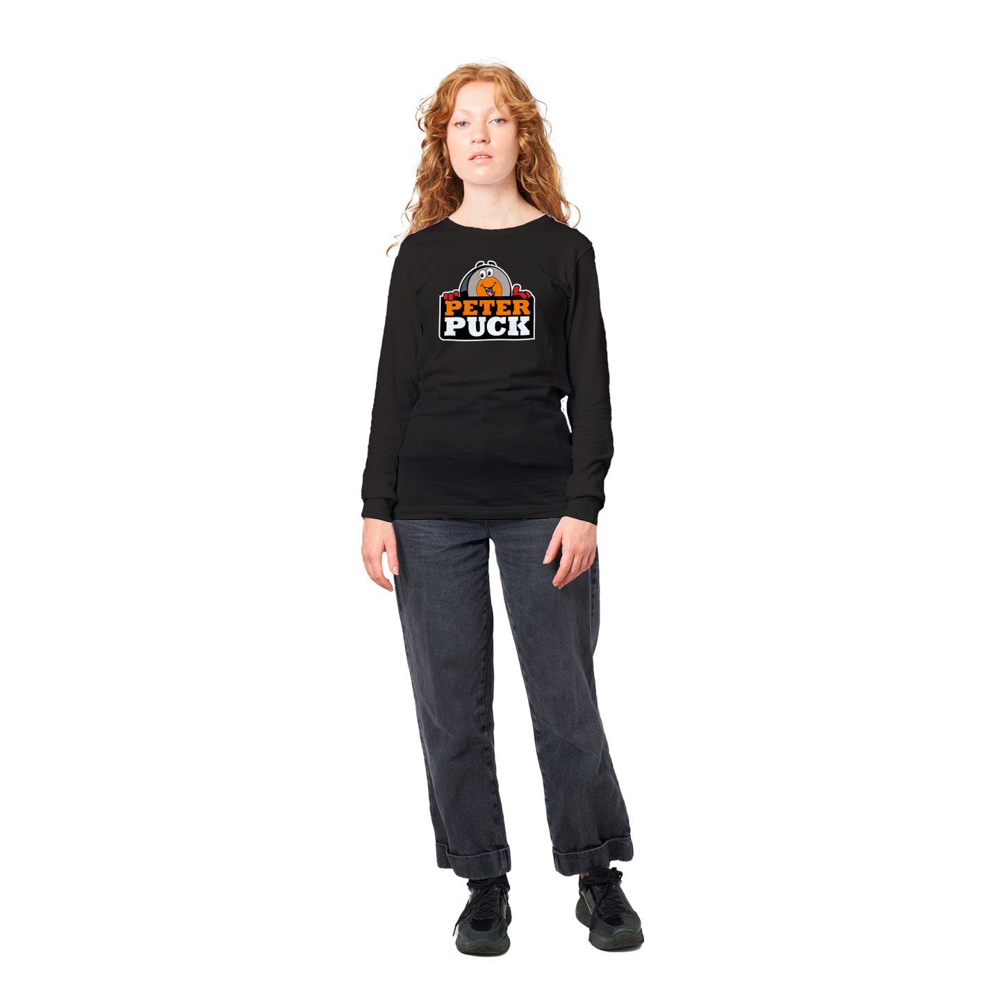 Peter Puck Peek Premium Mens Longsleeve T-shirt