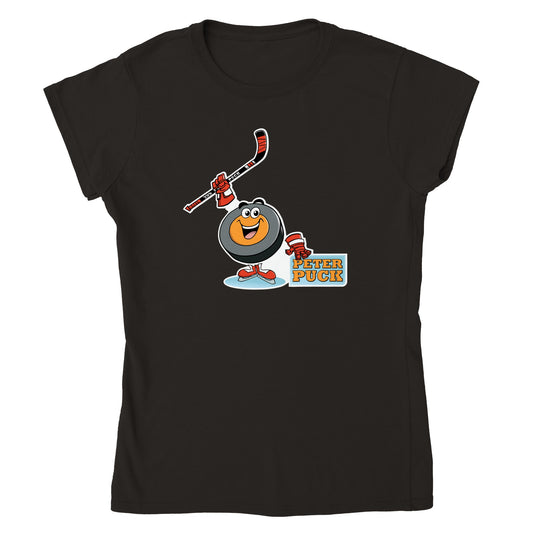 Peter Puck Celly Classic Womens Crewneck T-shirt