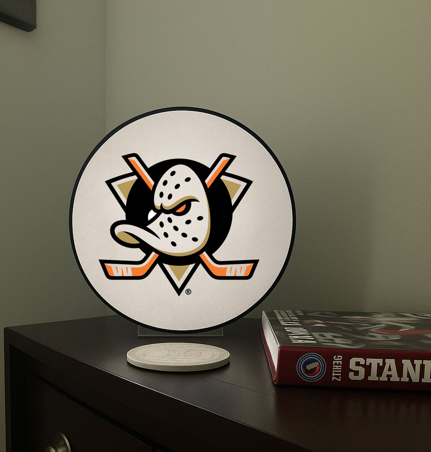 Anaheim Ducks® Hockey Puck Lamp