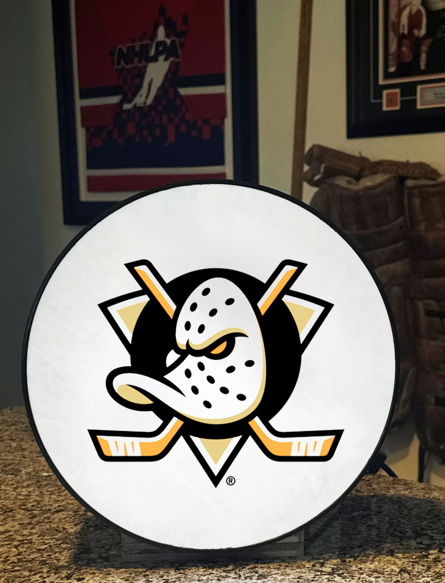 Anaheim Ducks® Hockey Puck Lamp
