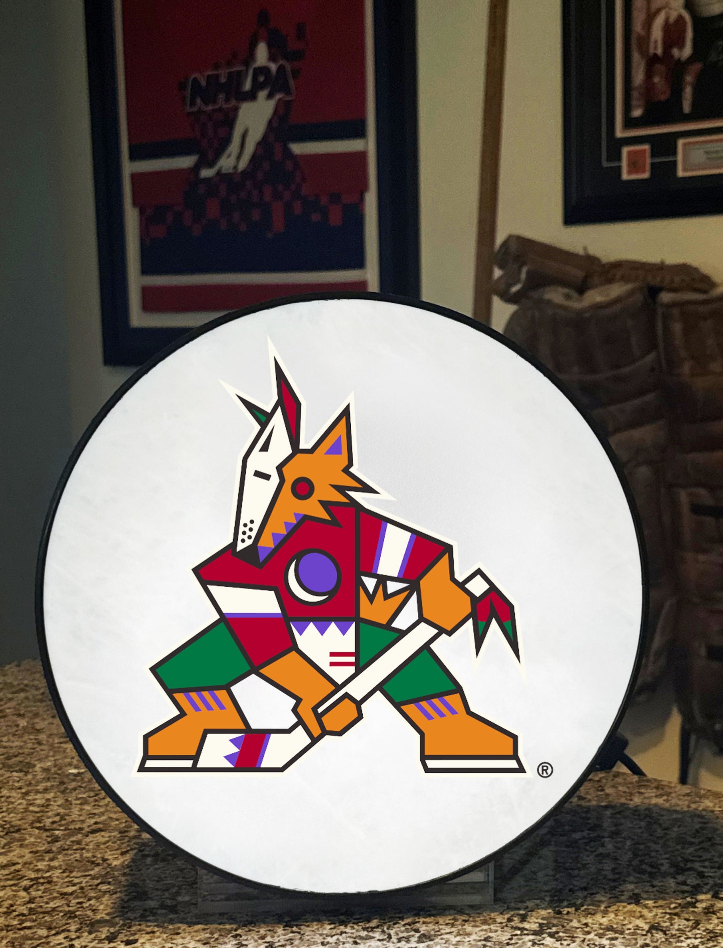 Arizona Coyotes® Hockey Puck Lamp
