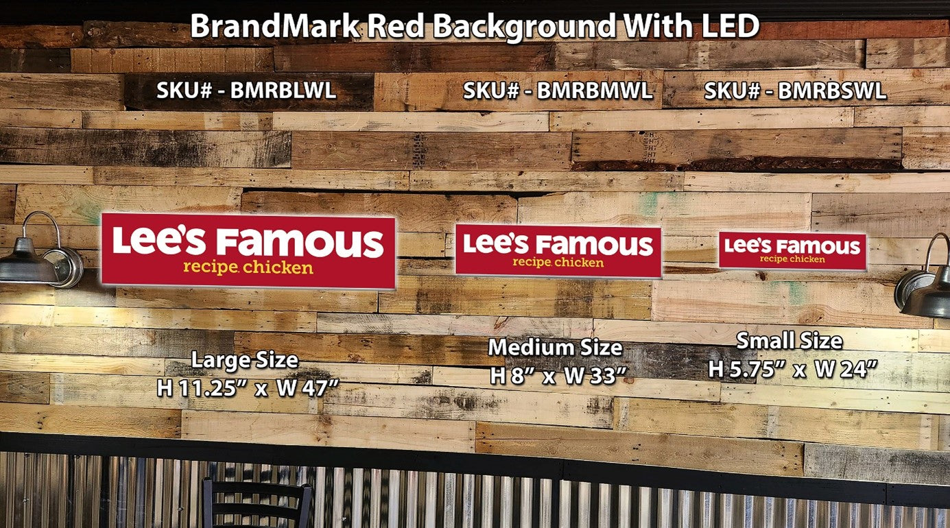 Lee's Famous Recipe Chicken - BrandMark Red Background