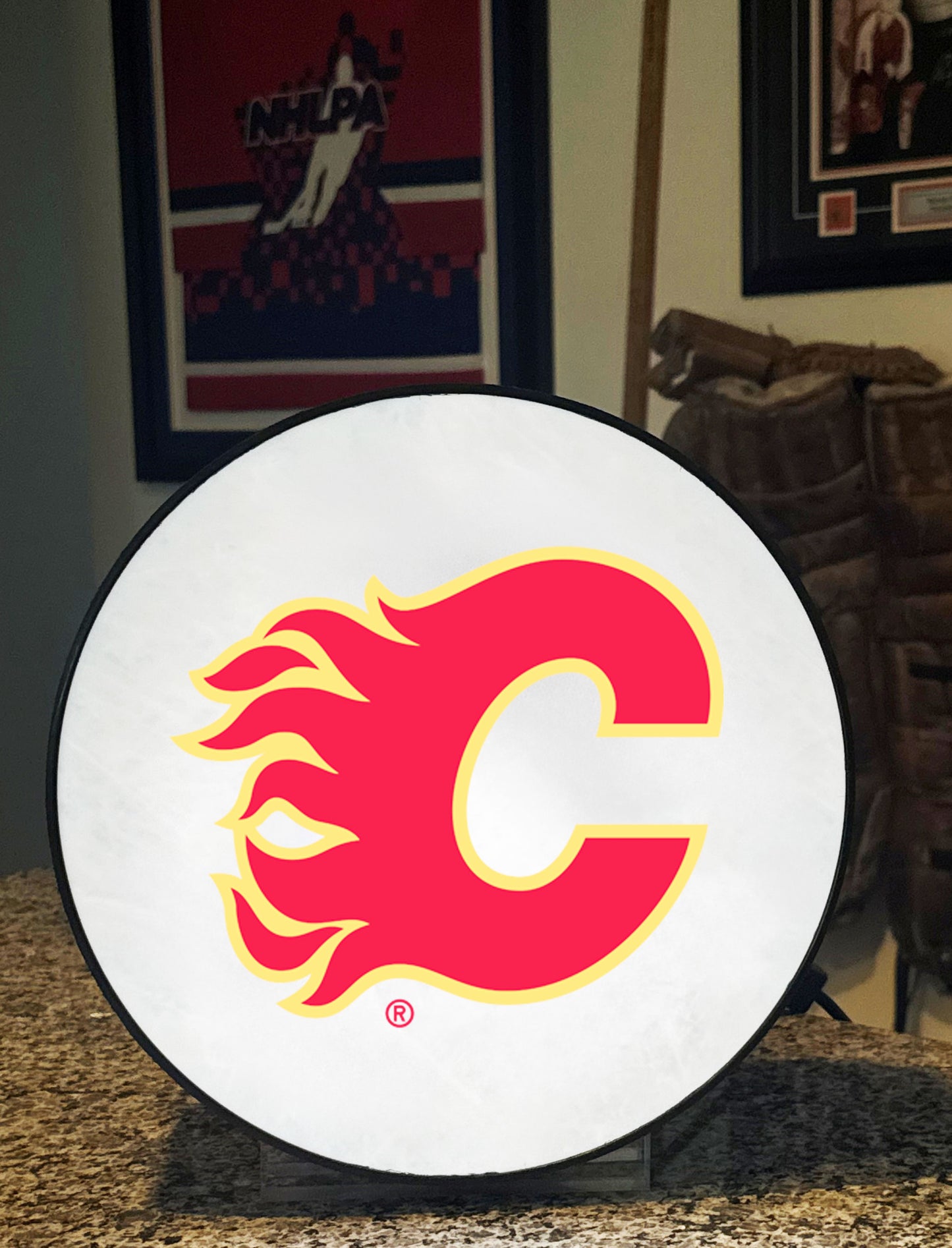 Calgary Flames® Hockey Puck Lamp
