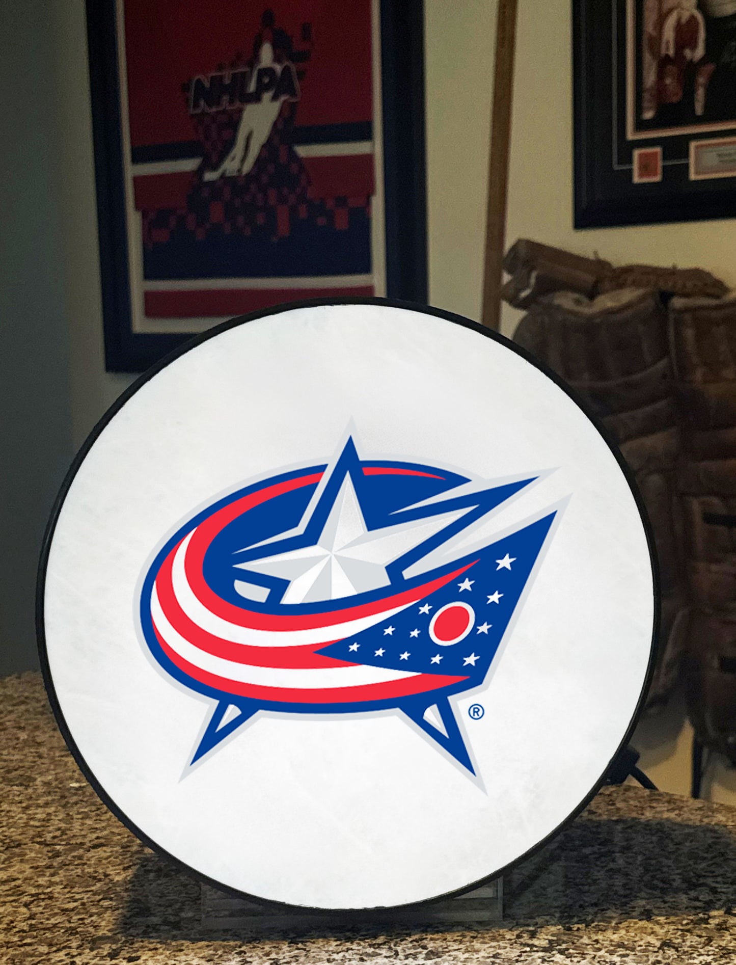 Columbus Blue Jackets® Hockey Puck Lamp