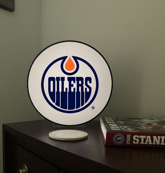 Edmonton Oilers® Hockey Puck Lamp