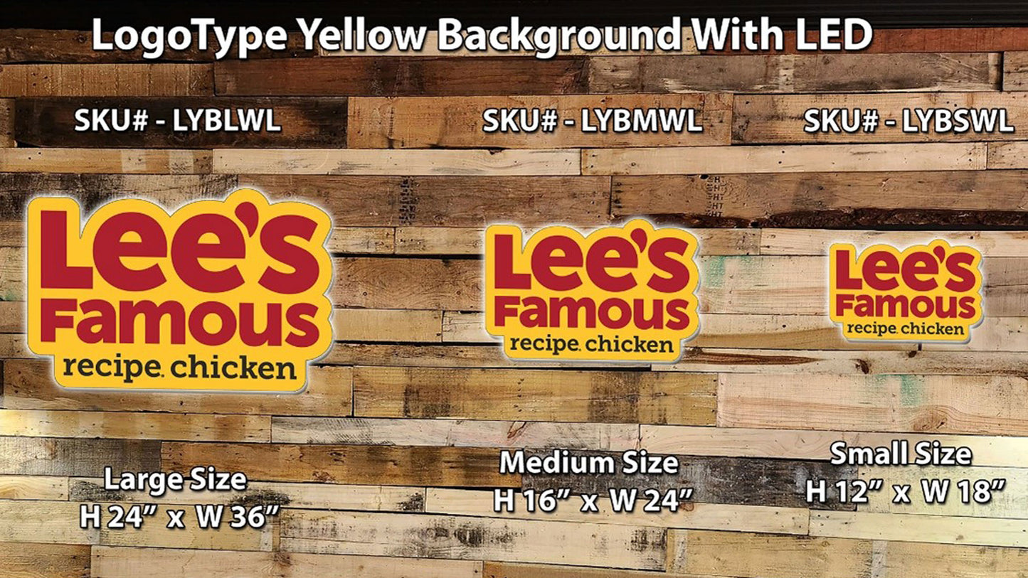 Lee's Famous Recipe Chicken - Logotype Yellow Background