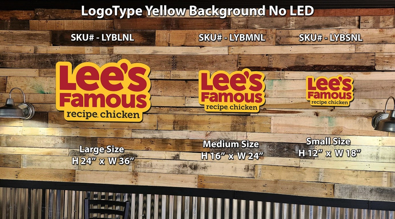 Lee's Famous Recipe Chicken - Logotype Yellow Background
