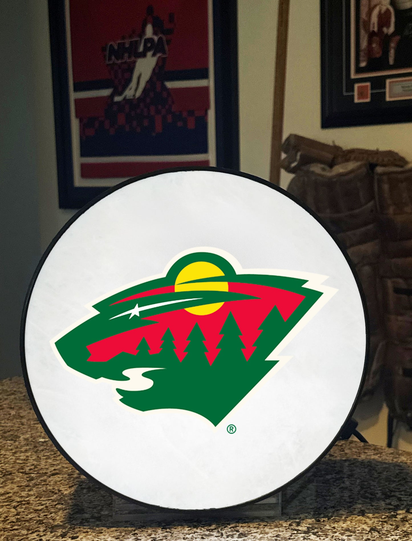 Minnesota Wild® Hockey Puck Lamp