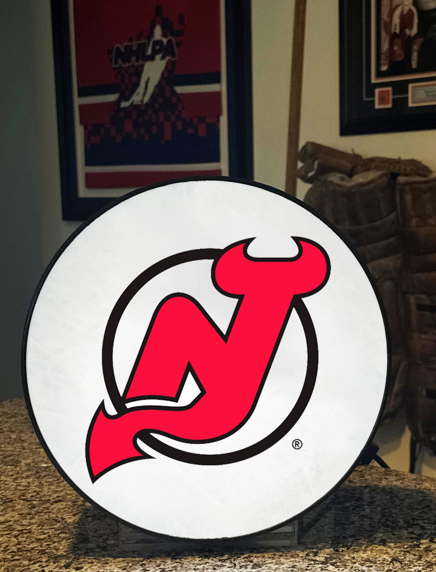 New Jersey Devils® Hockey Puck Lamp