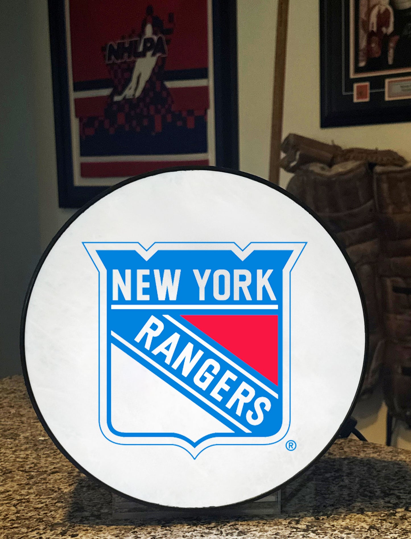 New York Rangers® Hockey Puck Lamp