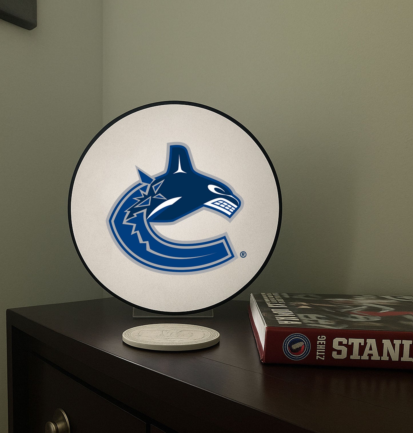 Vancouver Canucks® Hockey Puck Lamp