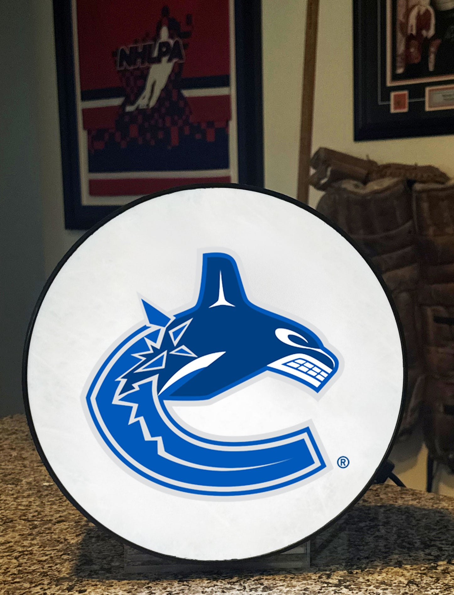 Vancouver Canucks® Hockey Puck Lamp
