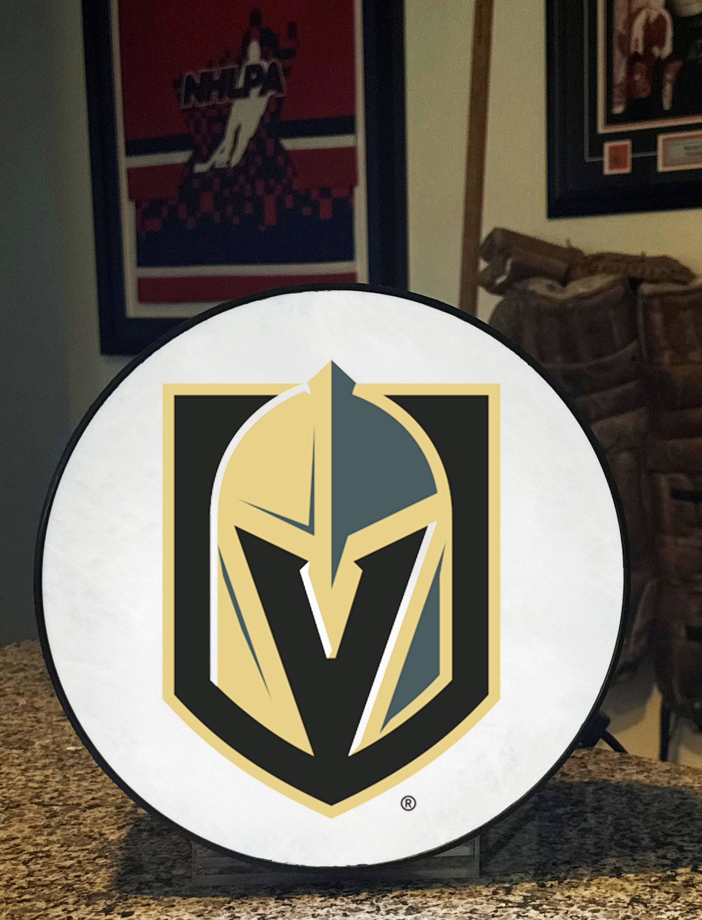 Vegas Golden Knights™ Hockey Puck Lamp